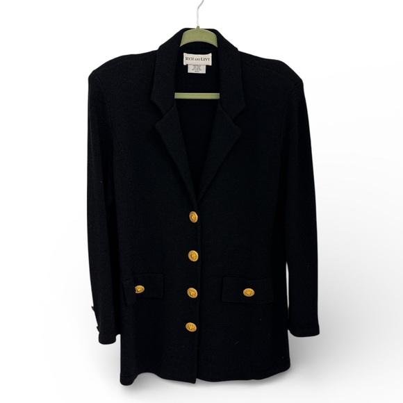 Rich and Levy Jackets & Blazers - Rich and Levy Vintage Women’s Knit Blazer Black Size Medium